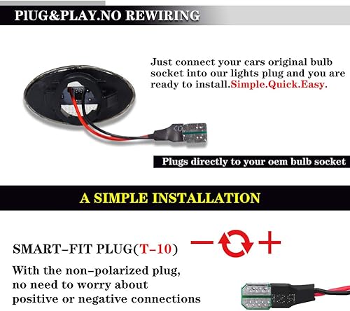 Miniatura 3 de GTINTHEBOX Lente ahumada ámbar Led Fender lateral marcador luz luz de señal de giro para Mini Cooper R50 R52 R53