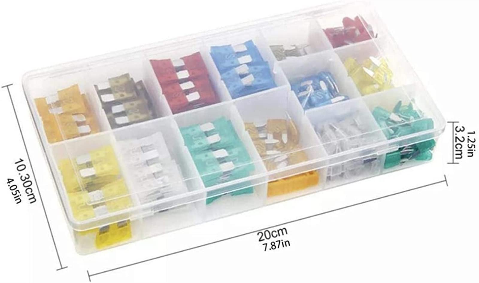 Assortimento di fusibili a lama mini standard da 220 pezzi ATM Auto Car Truck Kit di fusibili assortiti Supporto di sicurezza a lama