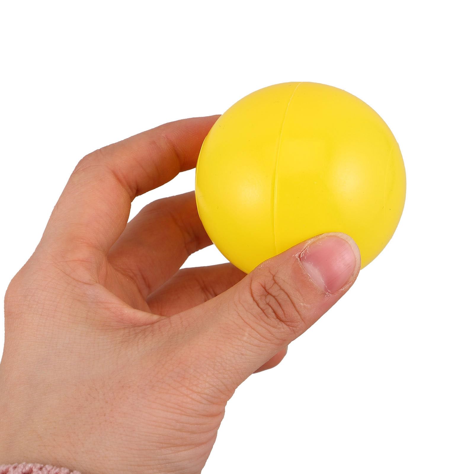 50 Pelotas Amarillas de Goma: Pelotas Redondas de 5,5 cm, Suaves, Ideales para Piscinas Infantiles, Tiendas de campaña, Cuartos de Juegos para bebés y túneles de Juego para niños pequeños.