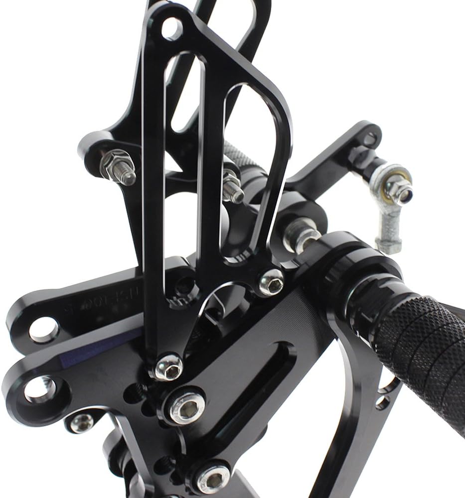 FXCNC CNC Billet Motorcycle Adjustable Rearset Foot Pegs Rear Set Compatible with NSF100 NSR50 2004 2005 2006 2007 2008 2009 2010