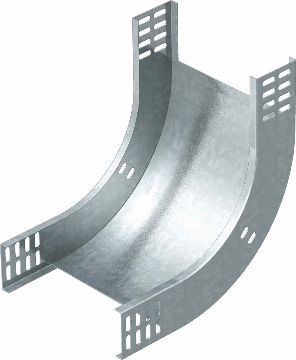 Curva vertical 90° ascendente en acier galvanisé de haute résistance