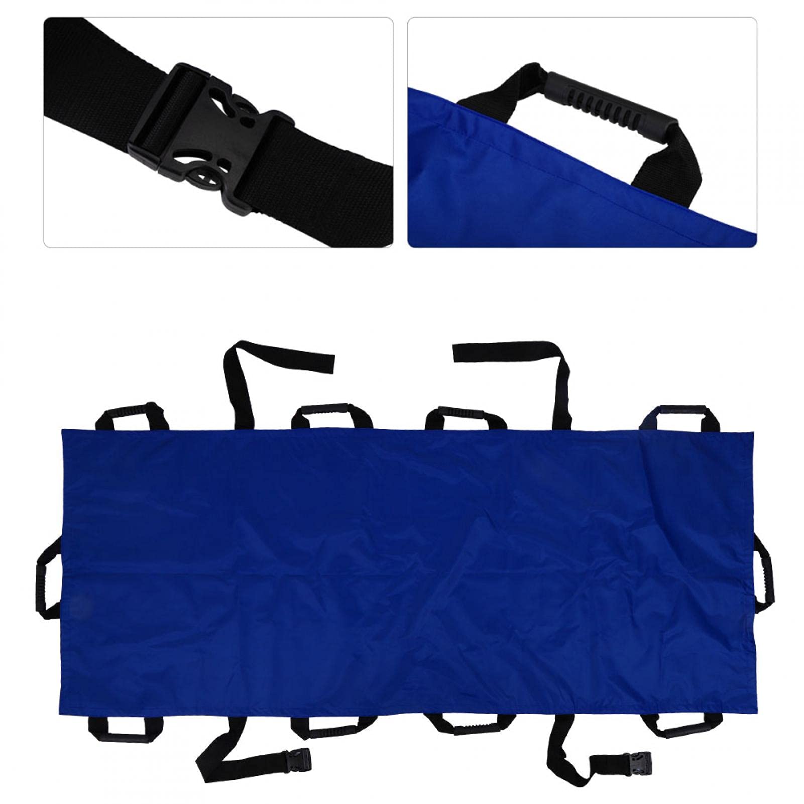 Barella Pieghevole, 10 Maniglie Barella Morbida per la casa Pieghevole Oxford Blu, barella Pieghevole da Viaggio Mover Rescue, per Soccorso Alpino, Pronto Soccorso, Famiglia