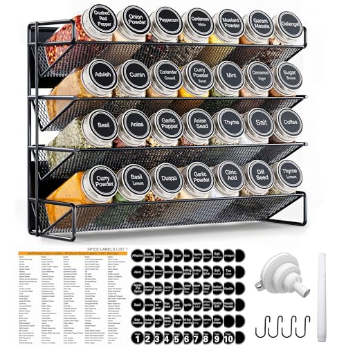 UVIAHOMI Magnetic Spice Rack Organizer for Refrigerator with 28 Spice