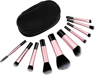 VICASKY 10pcs Travel Makeup Brush Set with So...