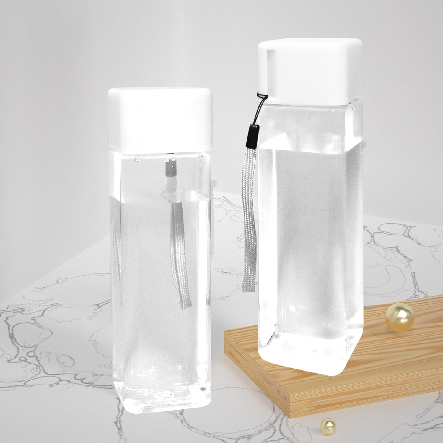 32 Pcs Water Bottle Bulk 17 oz Plastic Sports Water Bottles Reusable Water Bottles Large Leak Proof Portable Drink Bottles for Kids Adults for School Fitness Office Travel Camping Supplies(White) - Image 7