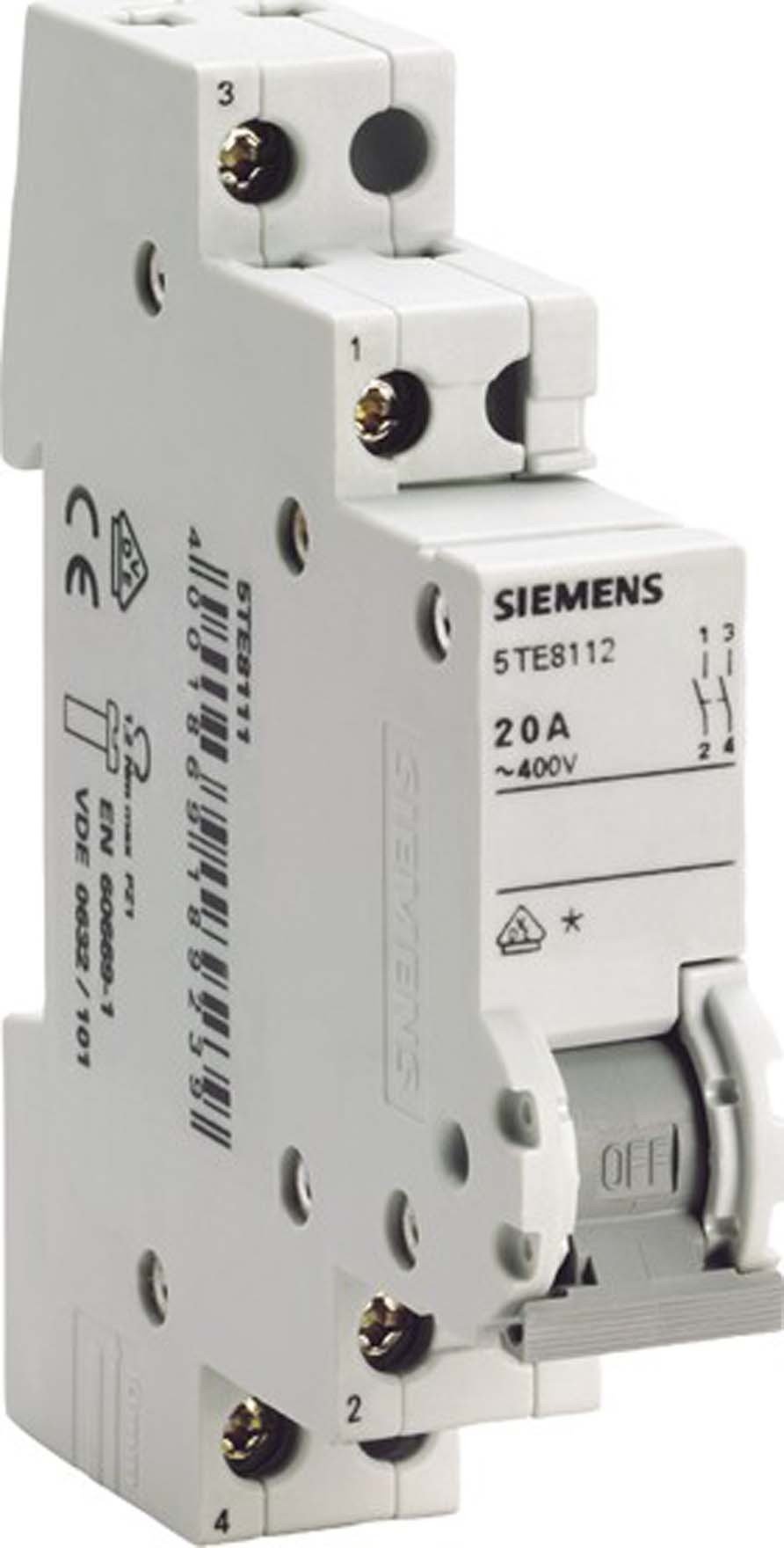 Interrupteur 5te8 Siemens SENTRON 20 A bipolaire haute tension 400 VAC