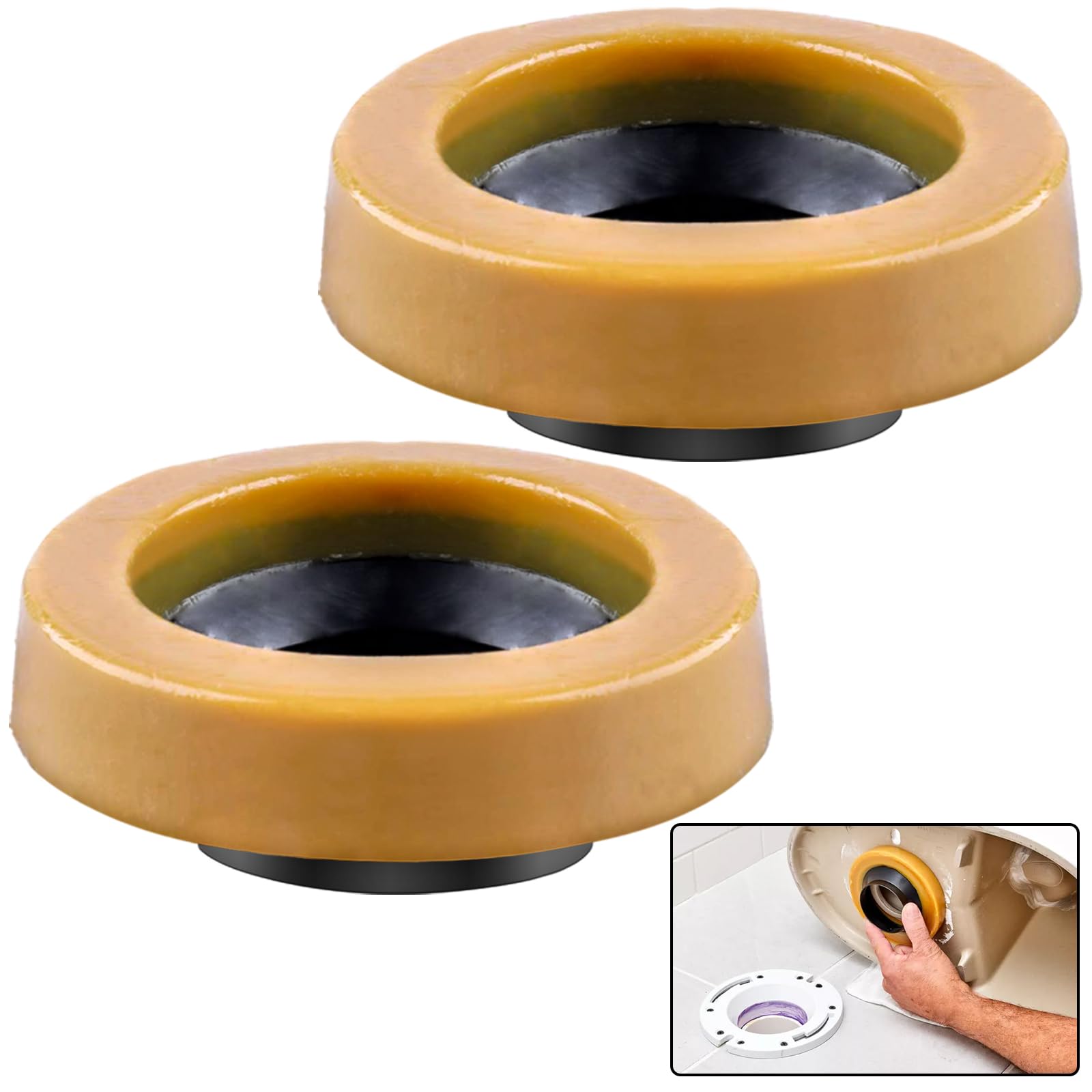 F②TOMICALIMITED VINTAGENEOF355berlinetta boeemi Toilet Wax Ring 2 Pack, Thick Toilet Bowl Wax Seal