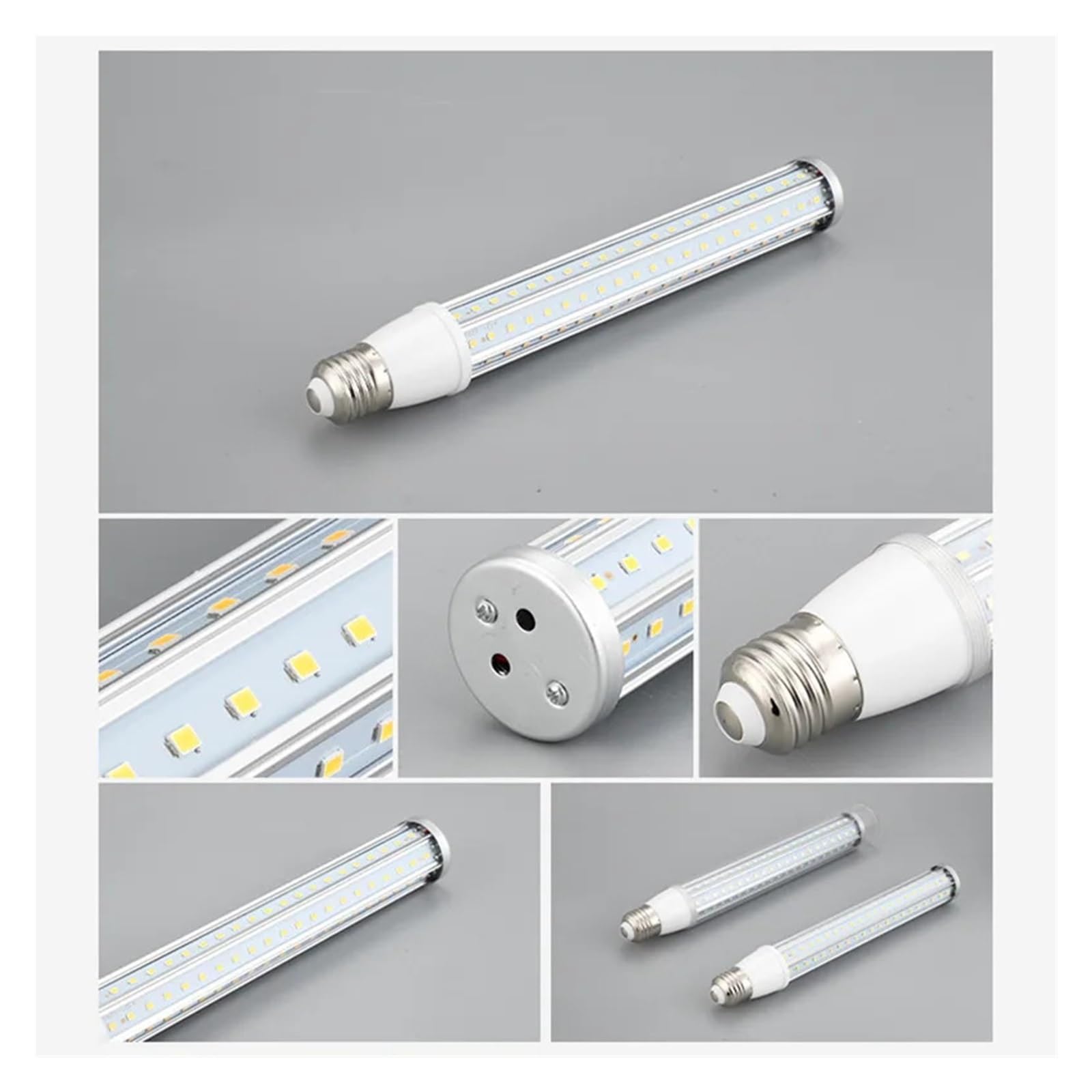 2 Pz E27 LED Mais Luce Lunga E Sottile 20 W Spina Orizzontale Lampada Strada Paesaggio Lampadina A Led 3000 K 6000 Illuminazione Ad Alta Resa Cromatica(Warm White)