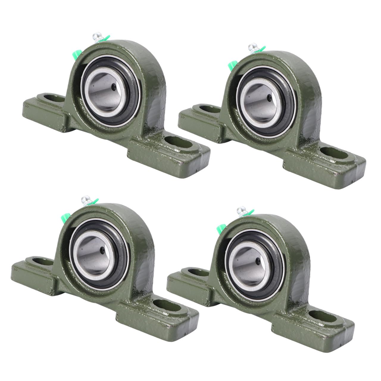 4pcs Pillow Block Bearings Ucp205-16 Cast Iron Vertical Outer Spherical Bearings 25.4mm Bore Low Noise Self-lubricating Self-aligning for Industrial Shaft Alignment