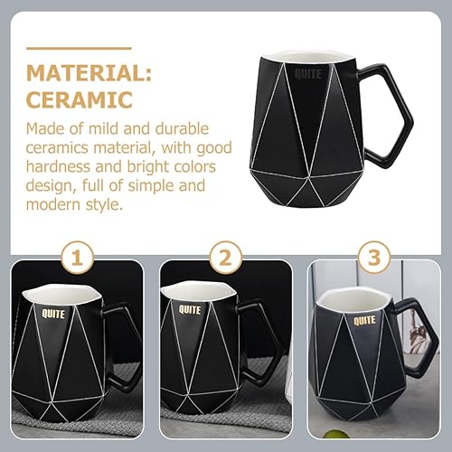 Miniatura 5 de HOMSFOU Mug Ceramic To Go Coffee Cups with Lids Porcelain Tea Cup Porcelain Coffee Cup Cappuccino Cup Drinking Glasses with Lids Vasos Con Tapas
