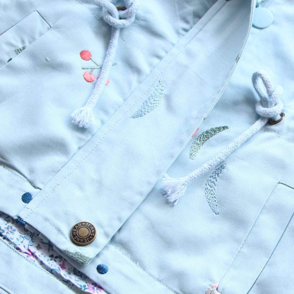 Chaqueta de Primavera para Niñas Chaqueta con Cordón para Otoño con Estampado