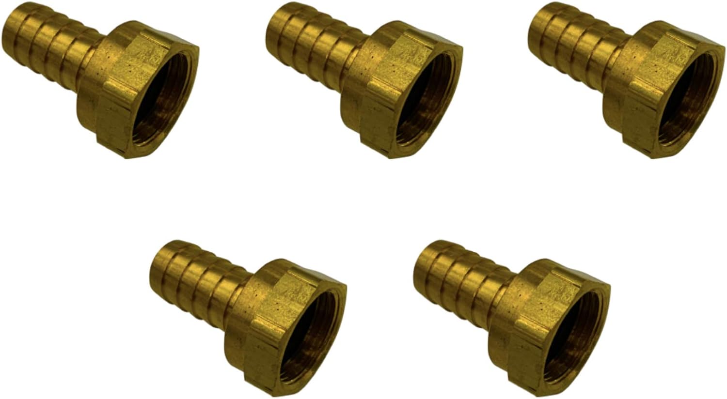 5/8" Hose ID to 3/4" Female NPSM Swivel Brass Adapter Fitting with Gasket/AIR Service ONLY (Qty 05)