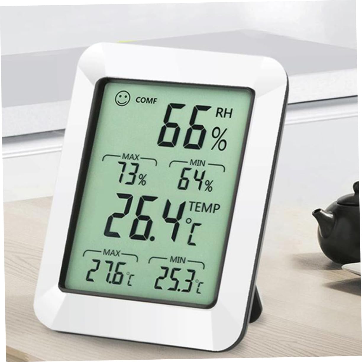 HANABASS 2pezzi Termometro Elettronico Per Umidità e Monitor Portatile Per Display Consumo Ridotto Facile Usare Batteria