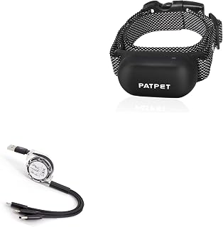 BoxWave Cable Compatible with PATPET 680 Dog Training Collar - AllCharge miniSync, Retractable, Portable USB Cable - Jet Black