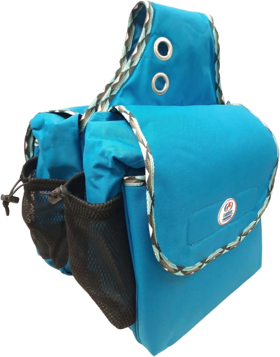 Tahoe Padded Triple Layer 1200d Nylon Saddle Bags for trail riding 1 Year Warranty with 2 Pockets for Water Bottles.