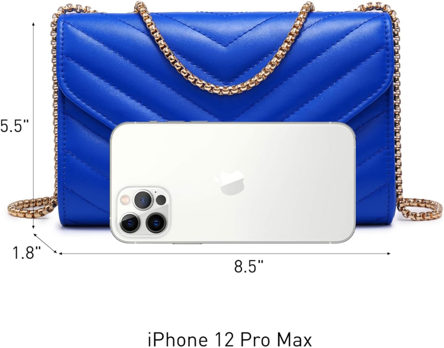 Dasein Women Small Quilted Crossbody Bags Stylish Designer Evening Bag Clutch Purses and Handbags with Chain Shoulder Strap - Image 4