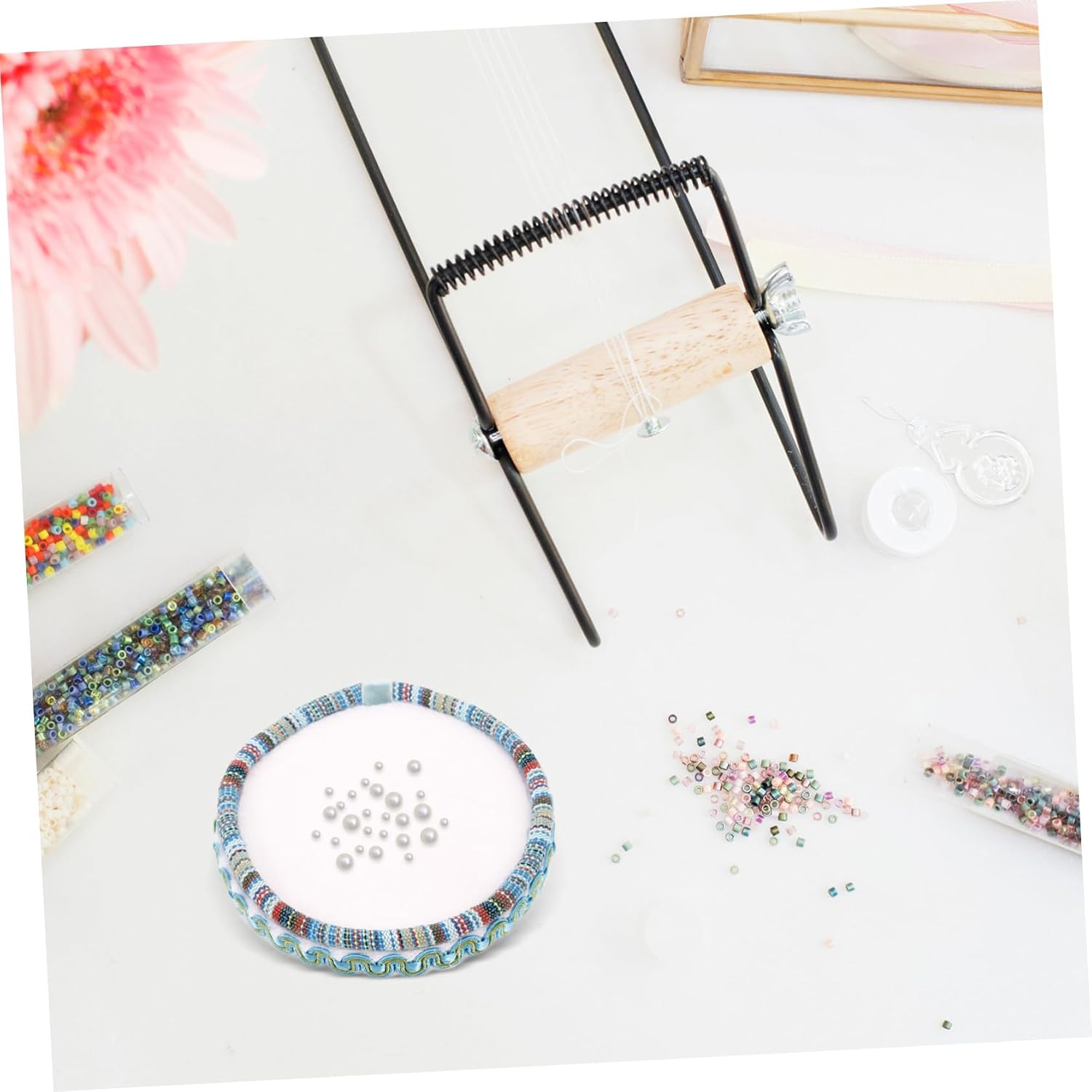 Bead Organizer Tray for Jewelry Making French Embroidery Bead Storage Board Soft for Crafts and Projects