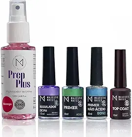 Unha de gel Kit Blindagem Profissional Banho de Gel Majestic Nails