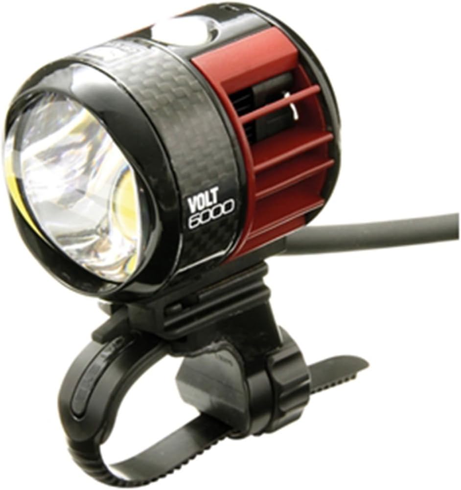 CatEye Volt 6000 HL-EL6000RC Rechargeable Headlight: Black and Red