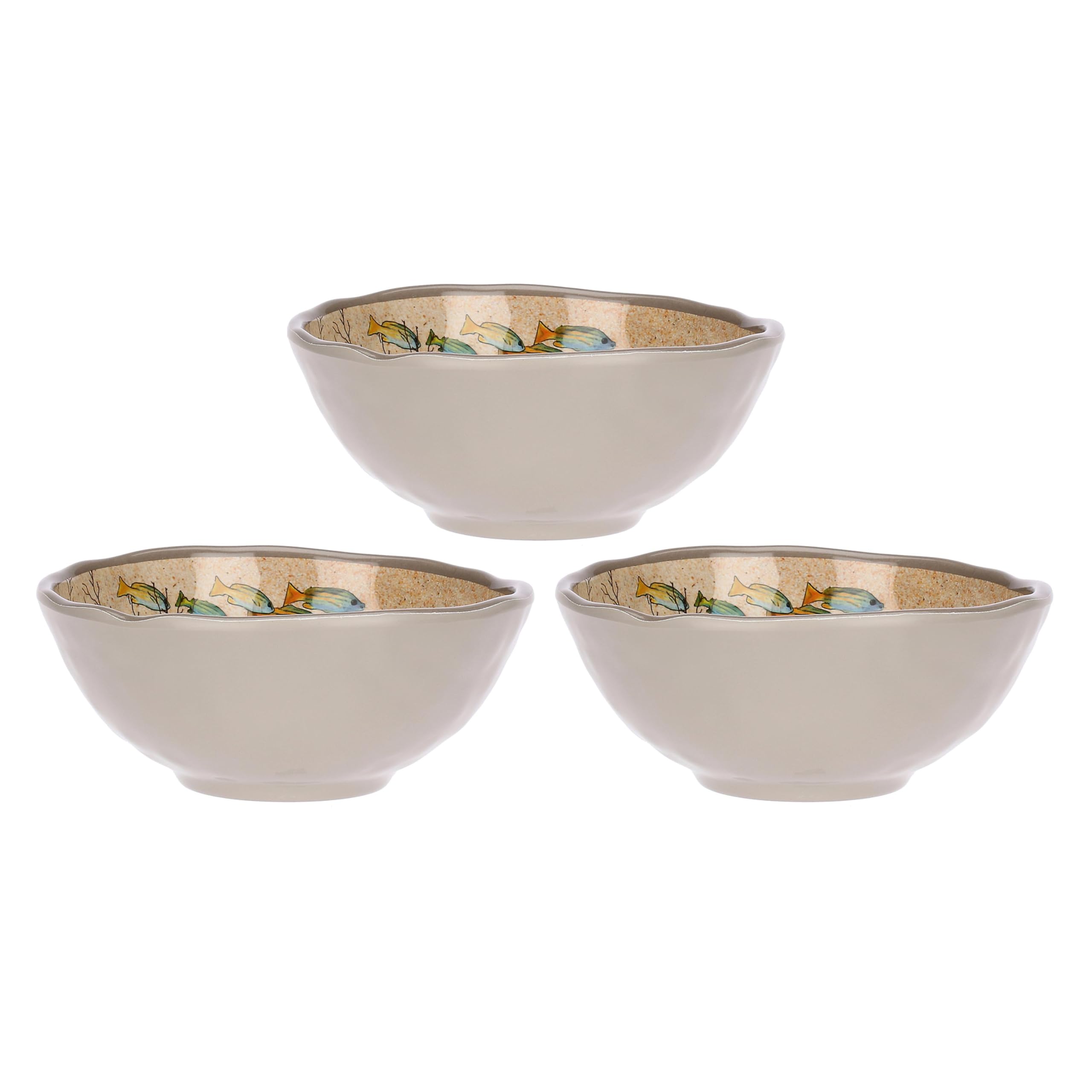 Bol Mélamine 12cm Sea Life ROSE & TULIPANI - Déco Monde Marin Pour Table
