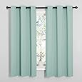 RYB HOME Bathroom Curtains for Small Window, Room Darkening Privacy Assured Curtains Drapes Lights & Draft Blocking for Kitchen Pantry, W 42 x L 54 inches, 2 Panels, Slate Blue
