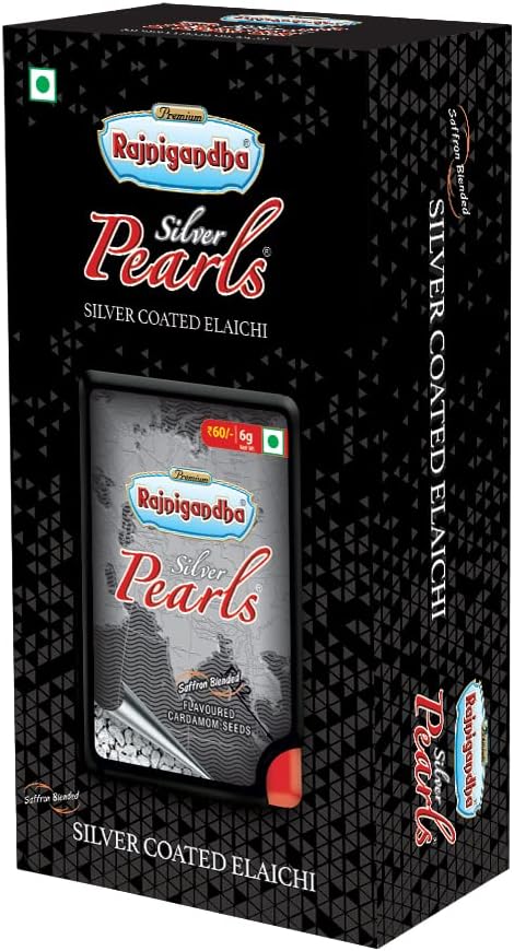 Pack Of 5 (6 Grams X 5 Piece) | Silver Coated Elaichi | Breath Freshening Mint Mouthfreshener | Travel Pack