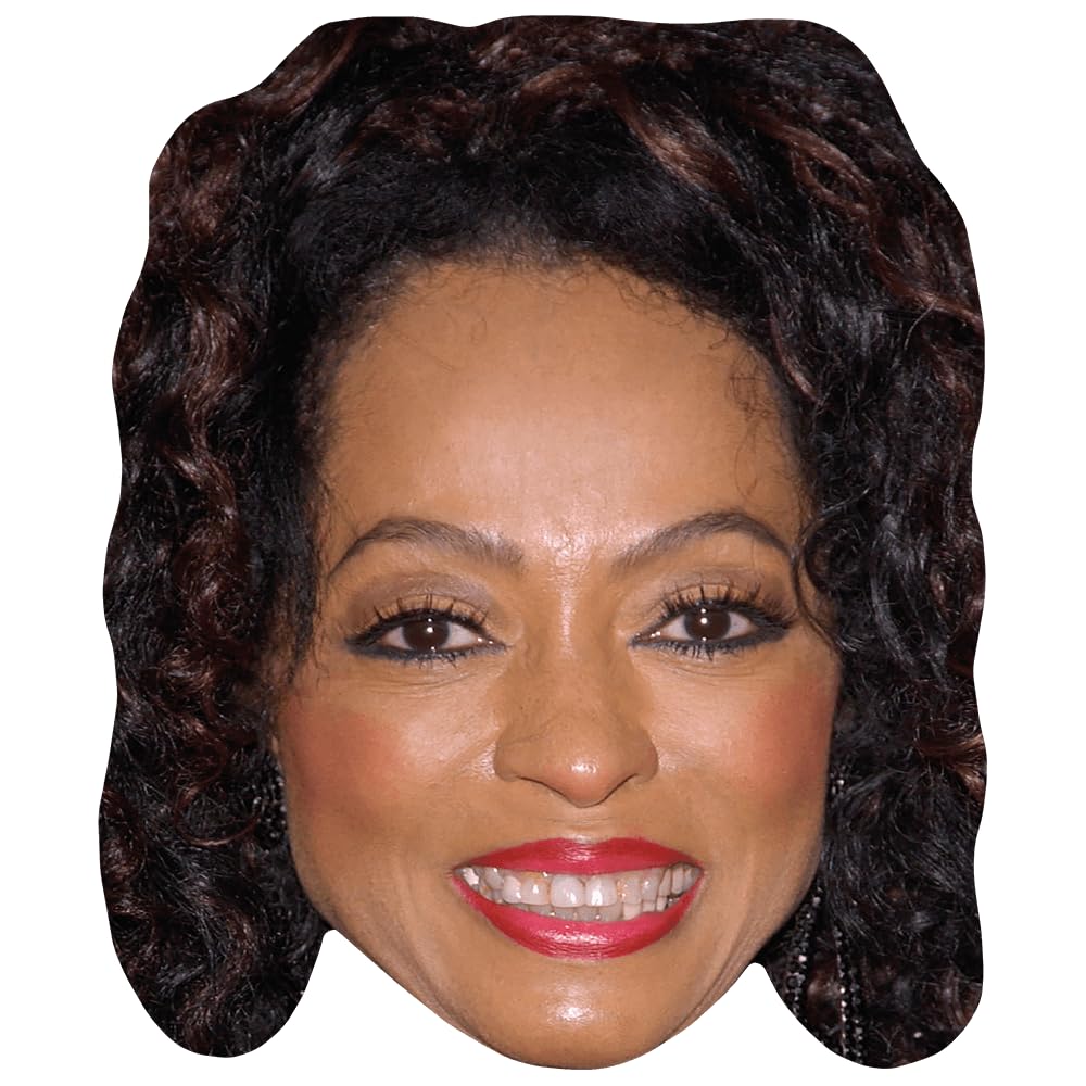 Diana Ross (Lipstick) Celebrity Mask, Flat Card Face, Fancy Dress Mask