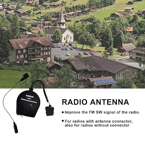 Miniatura 3 de Xhdata An-80 Antena De Radio Fm Sw Amplificador De Señal Receptor Para Equipos De Radio Con O Sin Conexión De Antena Cable Alargador De Aprox. 7 M Negro