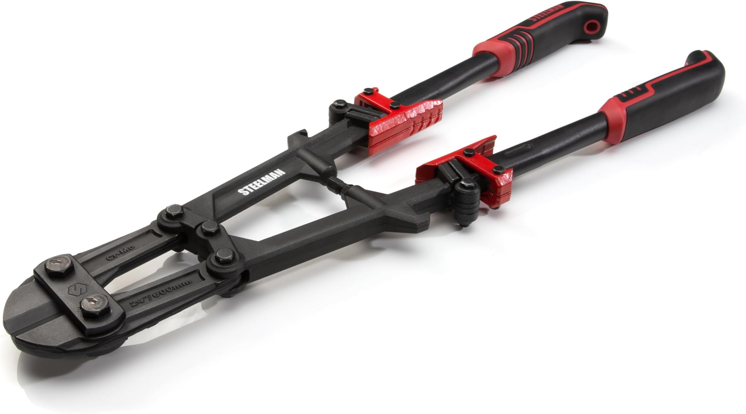 Folding Bolt Cutter with Ergonomic Handles, 24-inch, Cuts Bolts and Locks, Steel Construction, Non-Slip Grip
