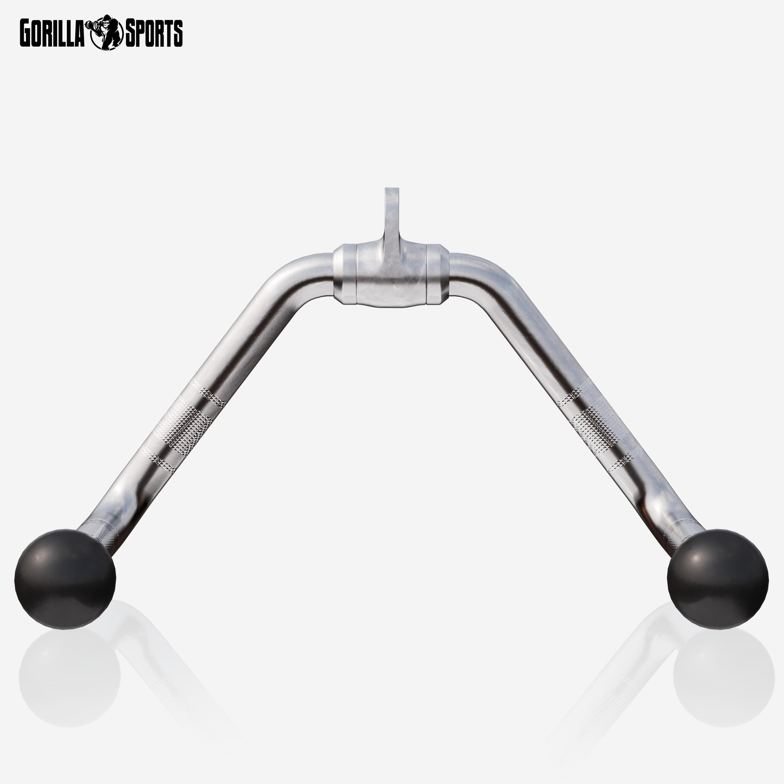 GORILLA SPORTS® Barra Lat Machine - 30 cm, Carico Max 200 kg, Giunto Girevole - Maniglie Lat Machine, Barra Bicipiti, Tricipiti, Angles 90 Grip, Impugnature Palestra, Accessori