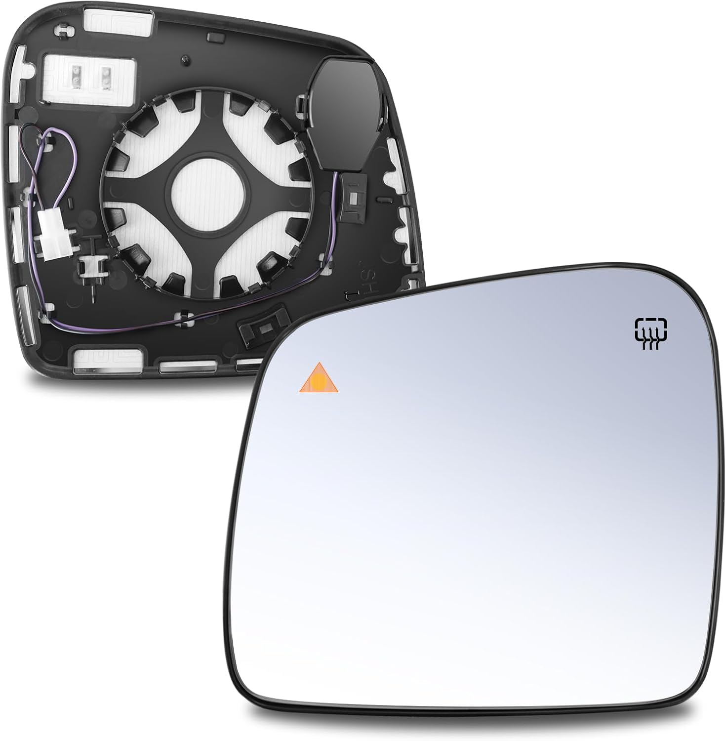 Driver Left Side Mirror Glass - Compatible with Jeep & Dodge Vehicles - Grand Cherokee 2011-2021, Durango 2011-2023, with Heated/Blind Spot Detection, without Auto Dimming, Replace# 68092055AB