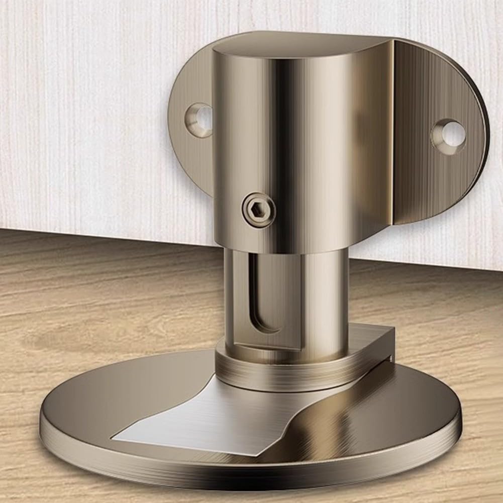 Magnetic Door Stops for Interior Doors Low Profile Floor Door Stopper Easy to Install for Adhesive-Tape or Screws Silver, Gold, Bronze Options Fits Various Door Gaps and Surfaces(Bronze)