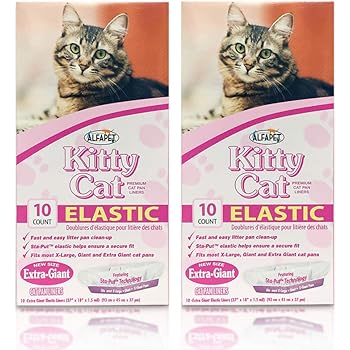 whisker city jumbo elastic cat pan liners
