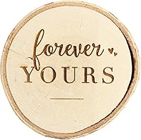 Vista 1 de Koyal Wholesale Caja de anillo grabada, caja de anillo de compromiso de madera real de abedul, Forever Yours, caja de propuesta de boda