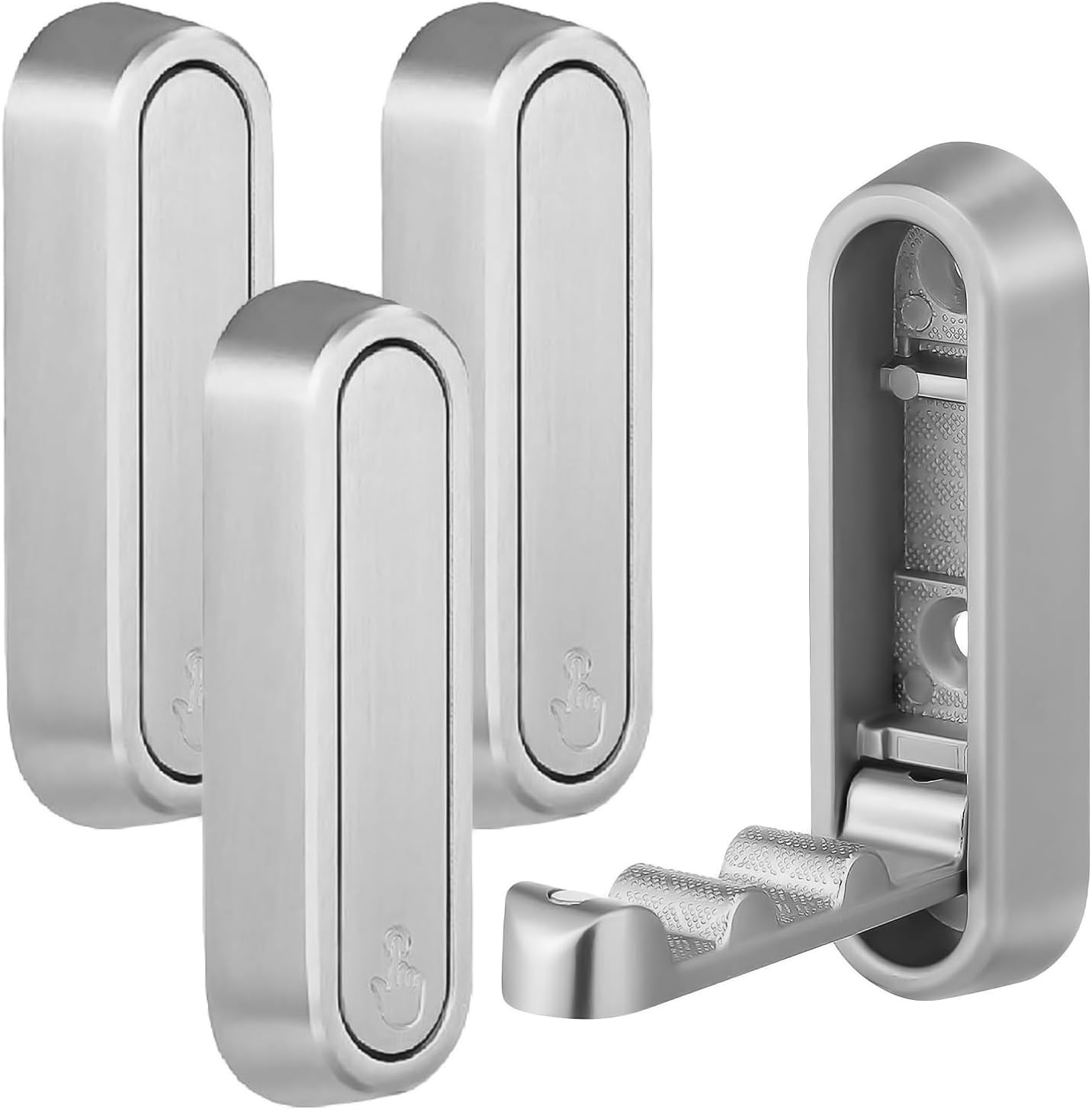 4 PCS Foldable Gold Wall Hooks Folding Coat Hook Towel Hooks Folding Wall Hook Backpack Hooks Utility Hook Robe Hook for Hanging (Gold)