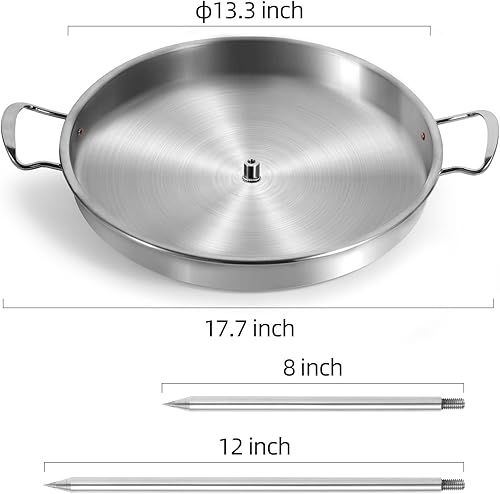 Miniatura 9 de DAKOS al pastor - Brocheta para parrilla de acero inoxidable mejorado y grueso, soporte para parrilla vertical, ideal para tacos al pastor, tacos,