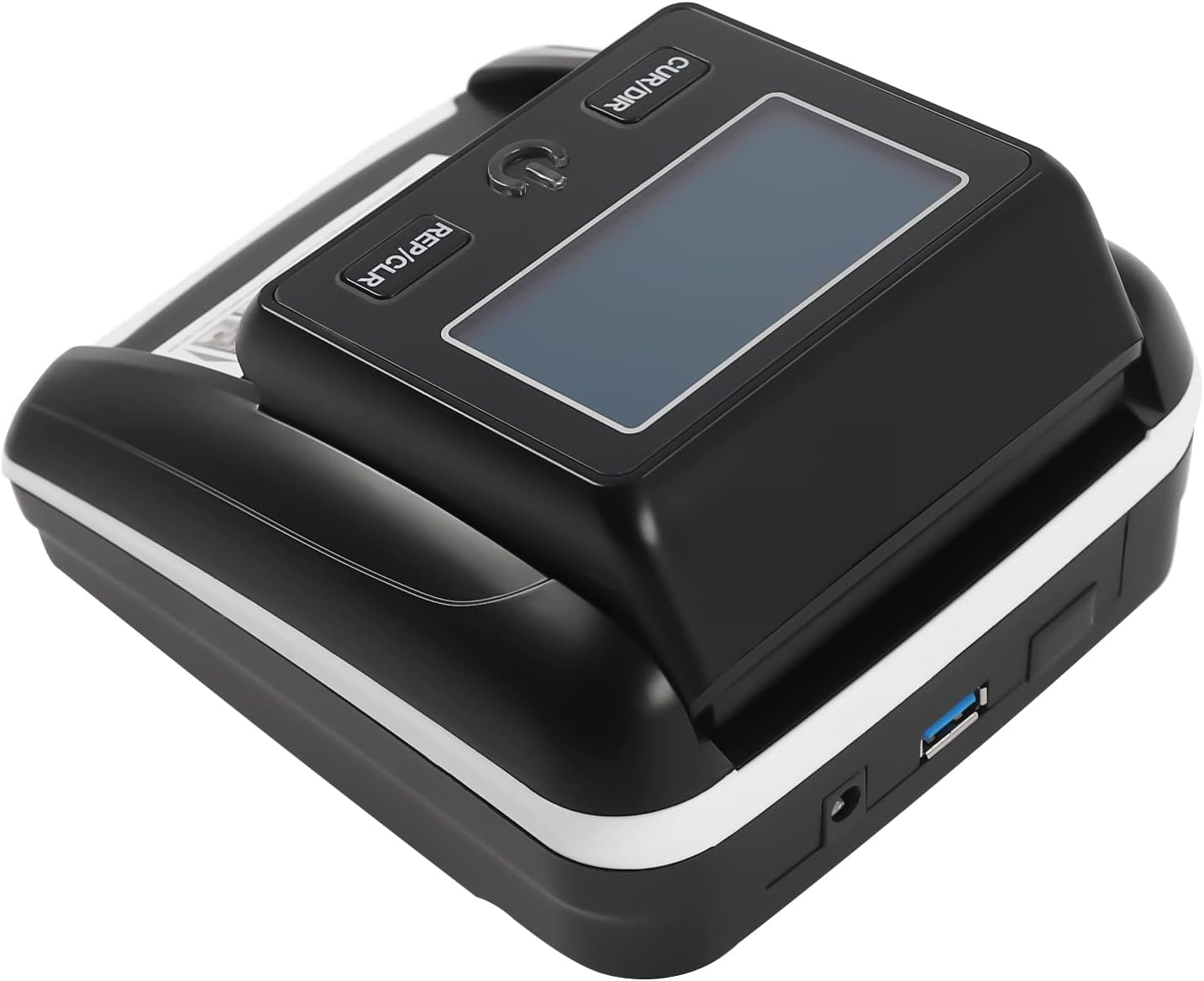 Portable Fake Currency Reader Counterfeit Bill Detector Rechargeable Any Way Direction USD & EUR Bill Checker Machine for Car/Office/Home with Total Value Display - Image 4