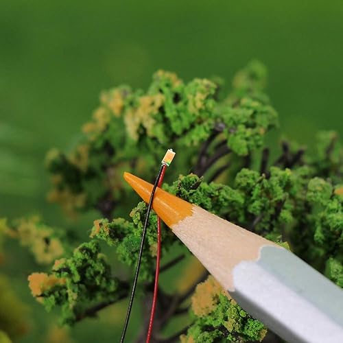 Vista 31 de Evemodel L0402B 20pcs pre-cableado SMD LED 0402 Bule Diodo emisor de luz 12V pre-soldado Micro Litz cable cable longitud 7.8 pulgadas (7.9 in)