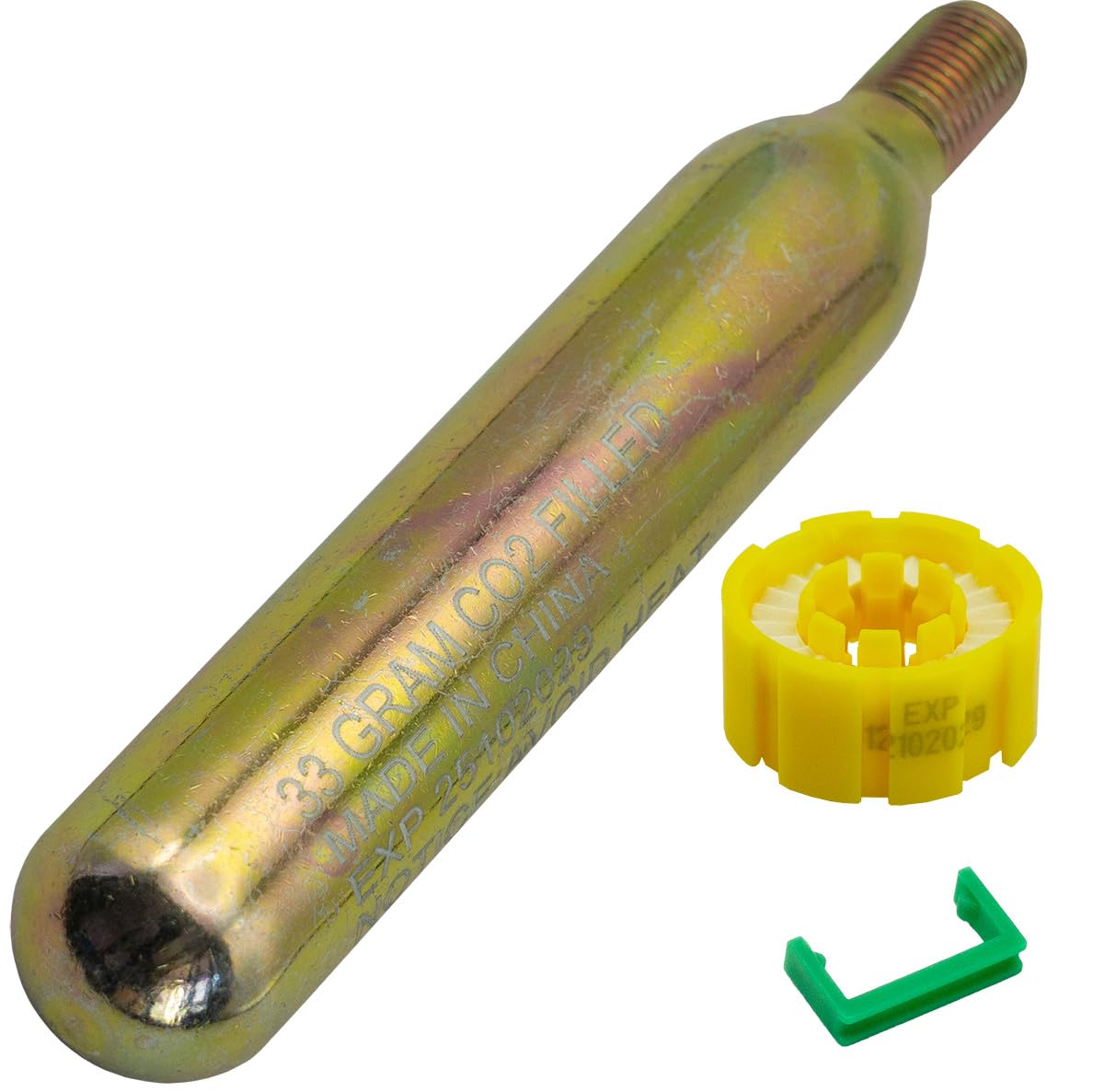 CO2 Kit Cartridge Cylinder 24/33 Gram for Automatic Inflatable Life Jackets Vest Lifesaving Belt Replacement Refill Metal Bottles 1/2-inch Thread