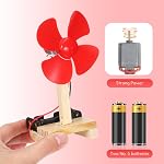 DECHOUS 6 Sets DIY Fan Making Kit Educational Science Experiment for Creative Projects Easy Assembly Wooden
