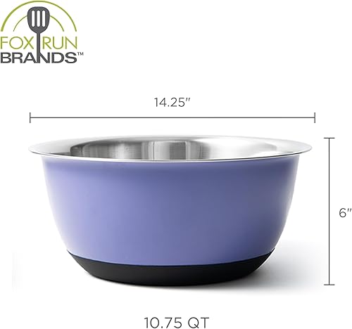 Miniatura 7 de Fox Run Tazón mezclador de acero inoxidable, morado, 10.75 cuartos de galón