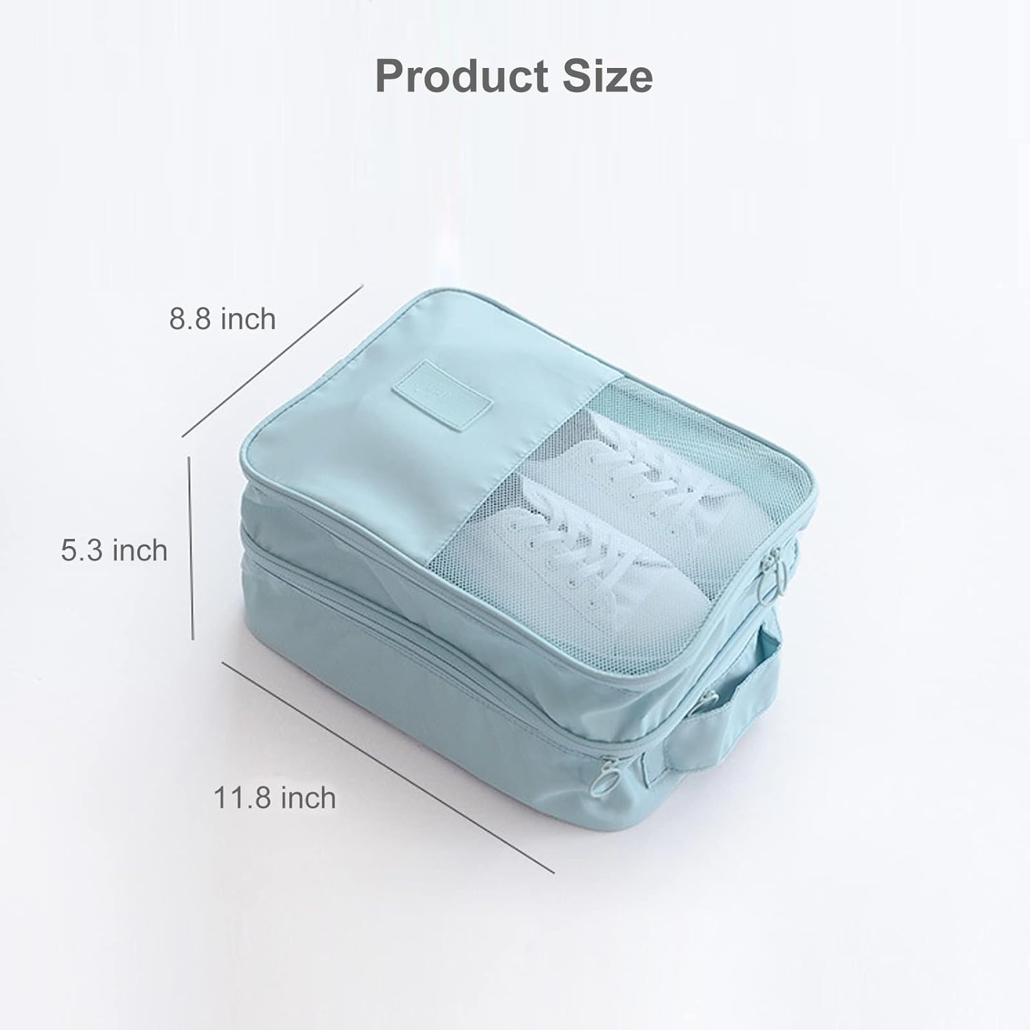 Shoe Bag for Travel, Travel Shoe Bag for Packing, Hold 3 Pairs of Shoes, Travel Essentials for Flying Shoe Organizer Shoe Storage Bag for Travel Light Blue - Image 2