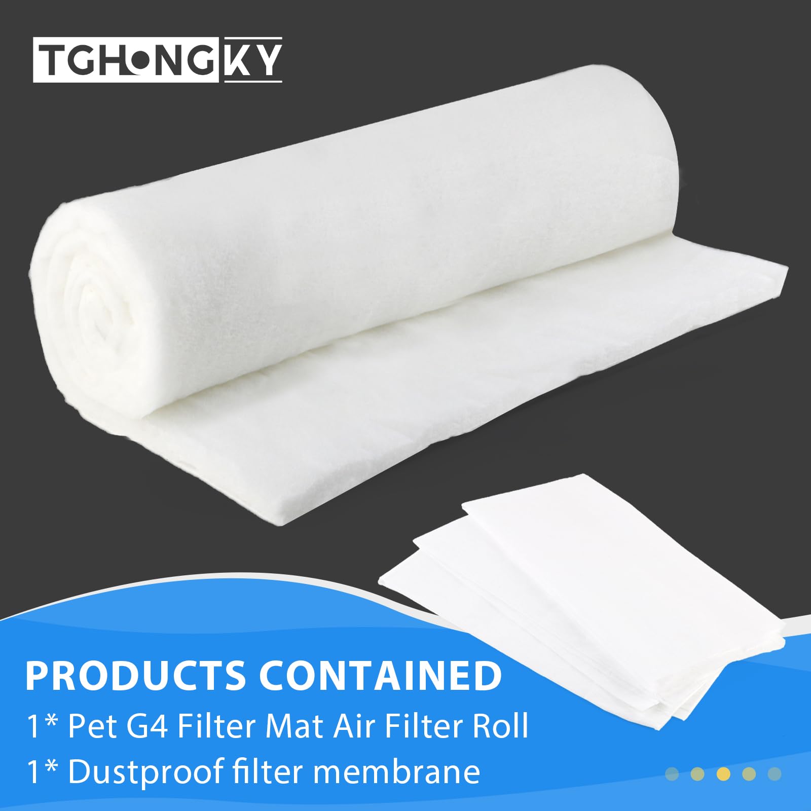 General Filtro Aire g4 1m x 2m x 2cm Rollo Filtrina g4 Filtro Aire Acondicionado Filtros Salidas de Aire para ventilación Acondicionado con Película Antipolvo reparación