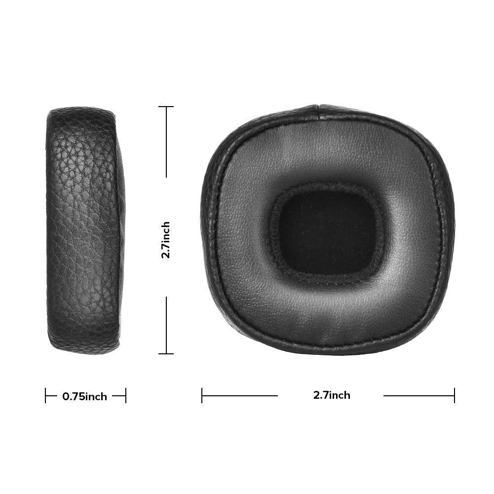 Major III 3 Ear Pads Replacement, BUTIAO Memory Foam PU Leather Earpads Ear Cushions Muffs for Marshall Major 3 / Major III Wired/Wireless Bluetooth On-Ear Headphones - Black