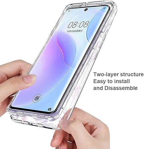 Miniatura 4 de Funda para Nova 8, ANG-L22B ANG-L21B con protector de pantalla de vidrio templado, suave 360 cuerpo completo, a prueba de golpes, híbrida,