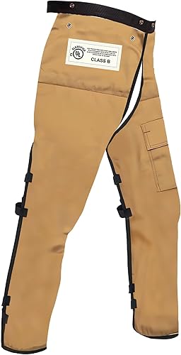 Vista 22 de MGP SUPPLY Apron Style Chainsaw Chaps with Pocket & Adjustable Waist Lightweight Class B Protective Safety Equipment Verde (SAFETY GREEN)