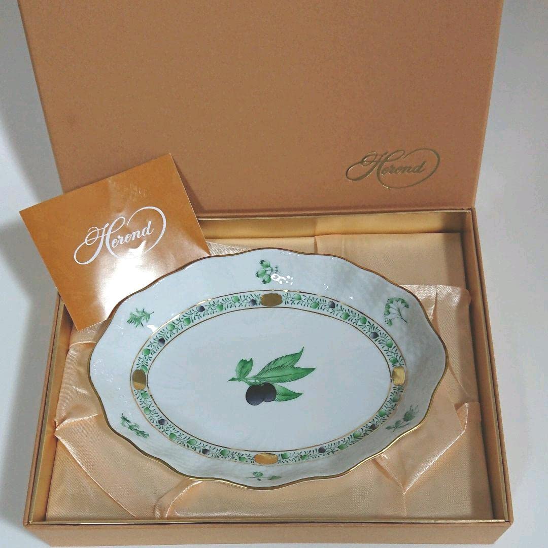 HEREND ヘレ ンド アピシウスのハーブ ファンシーディシュ オリーブ