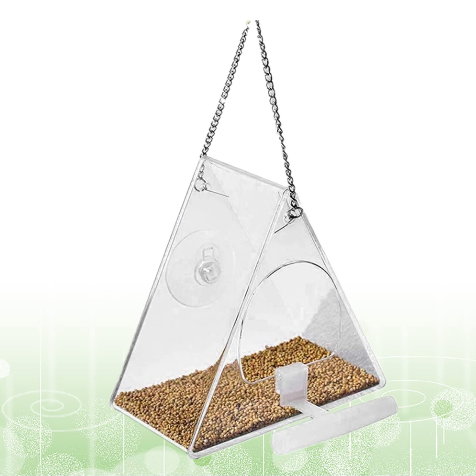 PanHuiWen Small Bird Feeders for Small Birds Only with Strong Suction Cups Clear Bird Feeder Window Squirrel Proof Bird Seed Feeders Hanging Uk
