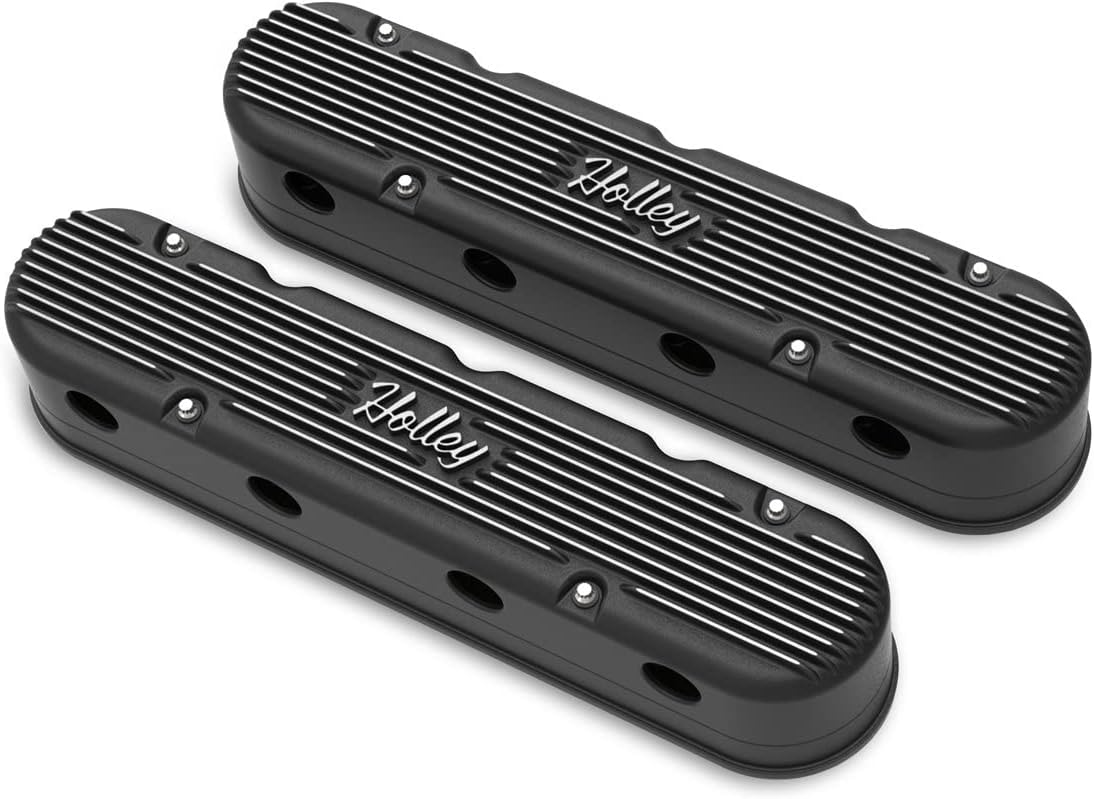 Holley 2-Piece Cast Alum. V/C, Satin Blk Finsh