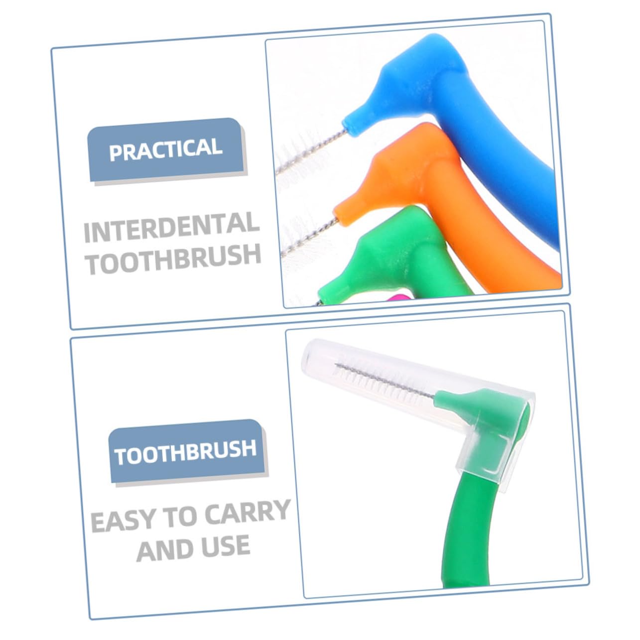 5 set Spazzolino Interdentale Spazzolini Da Denti Spazzolino Per La Pulizia Di Fessure Denti Gengive Spazzolino Easy Ends Piccolo Pulisci Interdentale Spazzolino 30 pezzi*5